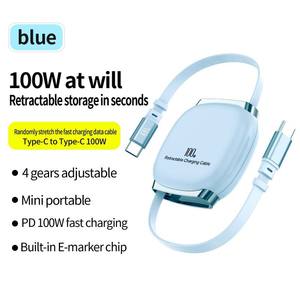 Кабель USB-C 100 Вт, 1 м, с функцией быстрой зарядки, 5-ступенчатой регулировкой длины, с креплением Mag Snap, для iPhone и принтеров, с медным проводником - Product Image 6