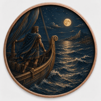 Pièces de monnaie en cuivre 5 oz .999 Cuivre Pur Voyager Longship Night Sea Star Coin Impression UV Colorée Cadeau Pièces de monnaie en cuivre