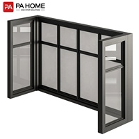 Ventanas Fijas de Aluminio y Acero con Marco Grande y Moderno Personalizadas para Casas