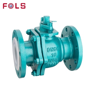 Manual Control FEP PFA <b>PTFE</b> Full Four Fluorine Lined Flange Ball - Product Image 5