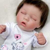 Boneka Bayi Reborn 12 Inci, Vinyl Silikon Lembut, Dilukis Tangan dengan Warna Kulit 3D, Boneka Simulasi Bayi Baru Lahir untuk Koleksi