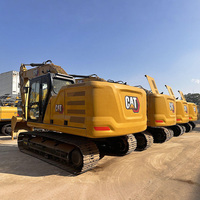 Excavatrice sur chenilles d'occasion CAT 320D, moteur d'origine 148 CV, stable, haute portée, chargement rapide, faible consommation de carburant, pour travaux de construction