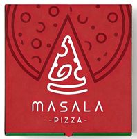 Scatole per Pizza in Cartone Ondulato Ecologico Riciclabile di Grado Alimentare, Vendita all'Ingrosso, Laminazione Opaca, Logo Personalizzato Stampato