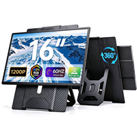 Moniteur portable ultra-fin 16 pouces 1200P IPS LCD, extension d'écran double pour ordinateur portable, support magnétique, multi-scénarios pour le bureau et les voyages