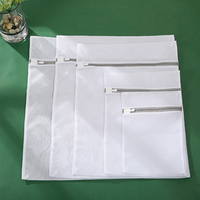 Sac à linge en filet de nylon réutilisable et lavable avec fermeture éclair, unisexe, pour le rangement des soutiens-gorge, chaussettes et vêtements, sacs anti-poussière pour femmes