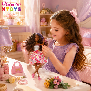 Muñeca de Moda Negra con Cabello Rizado Encantador de 11.5 Pulgadas, Belinda, Económica y Popular, con 11 Articulaciones y Cuerpo Sólido, para Regalo de Niñas - Product Image 2