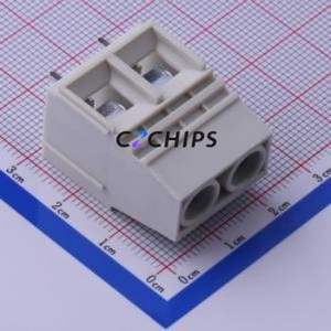 KFA-1016-10.16-2P Screw Terminal Block Through hole Component (THT),P=10.16mm Connector 1x2P 10.16mm Gray Through Hole - Product Image 1