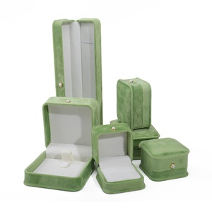 Jewelry Packaging <b>Box</b> Velvet OEM Wholesale Price <b>Ring</b> Necklace Storage Case Pearl Button Jewelry Gift <b>Box</b> - Product Image 4