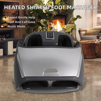 Appareil de massage des pieds Shiatsu portable, machine de massage des jambes et des mollets électrique avec chaleur, vibrations et compression d'air