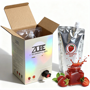 Emballage personnalisé biodégradable en huile de palme, sac en boîte, sac pour sirop, sac pour sirop de <span class=keywords><strong>coca</strong></span>, sac pour eau - Product Image 2