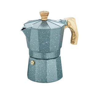 <span class=keywords><strong>Cafetera</strong></span> Moka de Acero Inoxidable 304 y Aluminio 430 con Mango de Madera, Apta para Estufa de Inducción, <span class=keywords><strong>Cafetera</strong></span> <span class=keywords><strong>Italiana</strong></span> para Espresso - Product Image 6