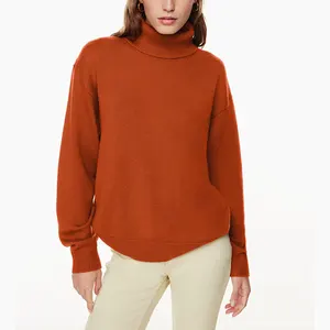 Maglione a collo alto donna invernale personalizzato lavorato a maglia in stile 2023 natalizio per adulti