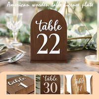 Panneaux de numéros de table de mariage en bois transfrontaliers, décorations, signalétique extra-large, arche de fête, style moderne minimaliste, soie 4 couleurs