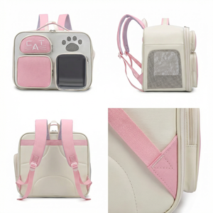 Özel baskılı Logo evcil hayvan sırt çantası moda kedi ve köpek çekiş halat taşıma özelliği ile katlanabilir omuz Crossbody çanta - Product Image 2