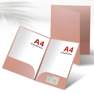 Carpeta de papel Kraft A4 Papel Inserción única Tipo de inserción doble Acuerdo DE COOPERACIÓN Bolsa de documentos Clip de oficina LOGOTIPO personalizado - Product Image 2