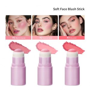 Blush Stick Morbido in 3 Colori, Impermeabile, per Contouring e Ombreggiatura, Polvere Fard Rosa Pesca, Tinta per Guance, Cosmetici Coreani per Ragazze - Product Image 1