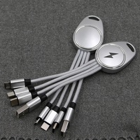 Cable de Carga 3 en 1 con Llavero y Logotipo Luminoso, Regalo Premium de Fábrica |   Gadget Promocional |   Cargador Portátil Universal