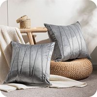 Housses de coussin carrées en velours blanc, housse de coussin décorative de canapé, housse de coussin de bureau