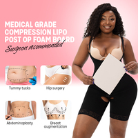 Planche abdominale de compression personnalisée en usine, lot de 3, pour le dos et le ventre, post-chirurgie, avec mousse liposculpture