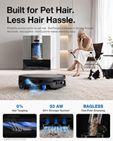 Aspirateur robot ECOVACS DEEBOT X12S OMNICYCLONE ZeroTangle sans sac auto-nettoyant à aspiration puissante et protection pour tapis – Vente en gros