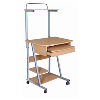 Table de jeu ergonomique pour bureau à domicile personnalisable en gros, bureau pour PC mobile avec plateau pour clavier et étagères de rangement