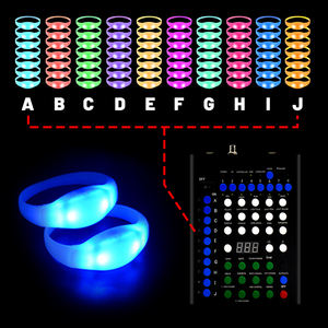 Pulseras Luminosas de Silicona con Control Remoto, Activadas por Sonido, con Luces LED Intermitentes DMX para Fiestas de Graduación - Product Image 1