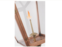 Lanterne de poteau extérieure en cuivre faite à la main avec verre transparent, style vintage, résistante à la rouille, étanche, à gaz, pour jardin, cour, villa