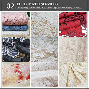 निर्माता कस्टम कढ़ाई कपड़ों की सजावट के लिए Trimming सफेद कपड़े फीता - Product Image 5