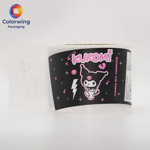Autocollants en rouleau adhésifs BOPP imperméables personnalisés avec logo privé pour lingettes humides, mouchoirs en papier, étiquettes d'emballage Sanrio Kuromi - Product Image 5