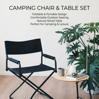 Nouvelle Table Pliante Ronde en Bambou et Fer pour Glamping, Extérieur, Café et Table d'Appoint, Portable, Légère, Petite, pour Camping et Pique-nique