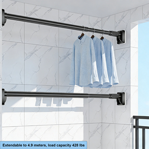 Tringles à rideaux longues réglables, <span class=keywords><strong>tringle</strong></span> <span class=keywords><strong>de</strong></span> douche télescopique <span class=keywords><strong>extensible</strong></span>, <span class=keywords><strong>tringle</strong></span> à <span class=keywords><strong>rideau</strong></span> <span class=keywords><strong>de</strong></span> fenêtre robuste <span class=keywords><strong>sans</strong></span> perçage - Product Image 1