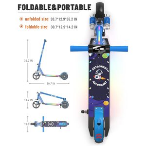 Patinetas Infantiles DOTMALL para Niños de 6 a 12 Años, Alcance de 8 KM, Plegables, Disponibles en Azul/Amarillo/Azul Cielo, DOTMALL Elektro-Kind - Product Image 1
