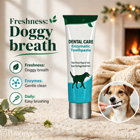 Dentifrice OEM/ODM au thé vert et à la menthe pour chiens, anti-tartre et anti-plaque, enrichi en complexe de zinc et algues marines, pour blanchir et éclaircir la surface des dents canine.