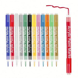 Customized Permanent 12/15/18/24/28 <b>Colors</b> Paint <b>Pens</b> Colored Water Based Acrylic Marker - Product Image 1