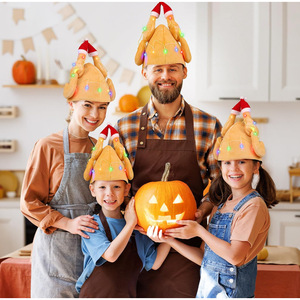 Bán Buôn Dành Cho Người Lớn Trẻ Em <span class=keywords><strong>Kid</strong></span> Lễ Tạ Ơn Thổ Nhĩ Kỳ Chân Cap Thổ Nhĩ Kỳ <span class=keywords><strong>Hat</strong></span> Với Đèn Chân Gà Cap Quirky Lễ Tạ Ơn Thổ Nhĩ Kỳ <span class=keywords><strong>Hat</strong></span> - Product Image 1