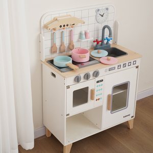 Vente chaude Cuisine Ensemble Simulation Cuisine Danois Noble Blanc Cuisine Début Éducatif Maison De Poupée Jouets En Bois pour Enfants Garçons Filles - Product Image 6