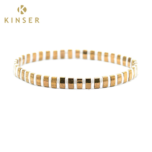 Pulsera de cuentas de Tila para mujer, brazalete con abalorios de arcoíris, joyería bohemia de playa, regalo, precio al por mayor - Product Image 2