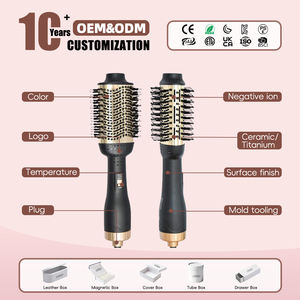 <span class=keywords><strong>Cepillo</strong></span> de Aire Caliente Profesional 3 en 1, Secador de Pelo, <span class=keywords><strong>Cepillo</strong></span> Voluminizador, Herramienta de Peinado con Iones Negativos Antiencrespamiento, Rizador y <span class=keywords><strong>Alisador</strong></span> - Product Image 2