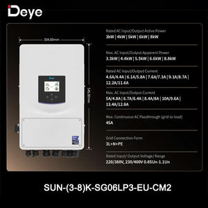 Nuevo Diseño Deye SUN-12K-SG06LP1-EU-CM2 Inversor Solar Híbrido Monofásico de 48V 12kw 10kw 8kw para el Hogar - Product Image 3
