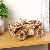 Kit de puzzle 3D en bois à assembler soi-même, VTT Quad, Véhicule tout-terrain, Ornement de bureau mécanique, Fourniture en gros