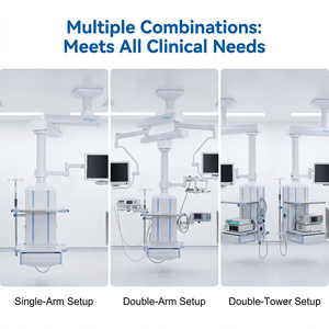 Sistema de colgante de techo de hospital avanzado, torre de elevación quirúrgica de metal de acero con alimentación eléctrica, cuidado mejorado del paciente, sistema de suspensión de techo de hospital, 2 unidades - Product Image 6