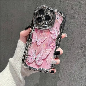 <span class=keywords><strong>Coque</strong></span> de téléphone antichoc pour iPhone 17, motif papillon rose mignon avec bracelet et fleurs, vente en gros usine - Product Image 6