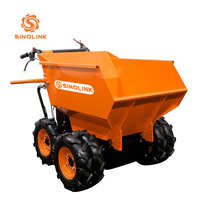 Sinolink Wheel Dumper 9HP 270cc Moteur à essence Haute efficacité Pneus à profondeur de bande de roulement élevée Déchargement mécanique Capacité de charge de 500 kg