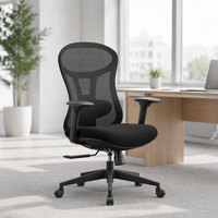 Chaise d'ordinateur moderne réglable et surélevée chaise de bureau en tissu maillé à dossier moyen pivotant pour le personnel à vendre en gros en Chine