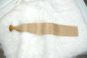 Extensioni di capelli umani Remy con punta piatta, lisci, pre-incollati, a micro-attacco, con cuticole completamente allineate, a doppia trama, di origine europea - Product Image 3