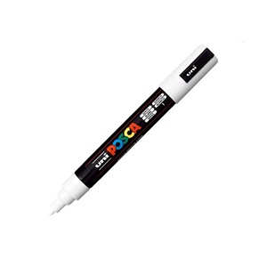 UNIPOSCA - Marcador Blanco de Punta Mediana - Product Image 1