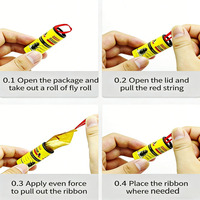 Ruban anti-mouches collant avec colle double face, piège à insectes suspendu jetable pour un contrôle efficace des insectes en intérieur et en extérieur
