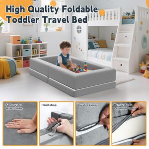Customized Box Style Children's Travel <b>Bed</b> High Density Foam <b>Portable</b> Compressible <b>Bed</b> Rails 0-12 Months Multifunction Set - Product Image 2