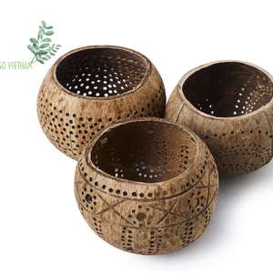 100% Natural and Organic Coconut Tea Light Holder/ Coconut Candle Holder/ Coconut Shell Bowl <b>for</b> Candle <b>for</b> Decorating - Product Image 1