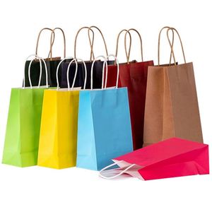 Eco-Friendly Recycled Black Food Takeaway Packaging Craft <b>Paper</b> Bag Gift Shopping Brown Kraft <b>Paper</b> Bag With Handle - Product Image 1